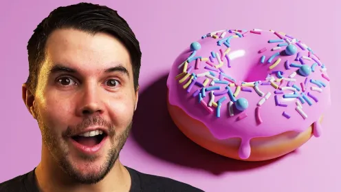 如何制作逼真的彩色糖霜甜甜圈 - Blender教程