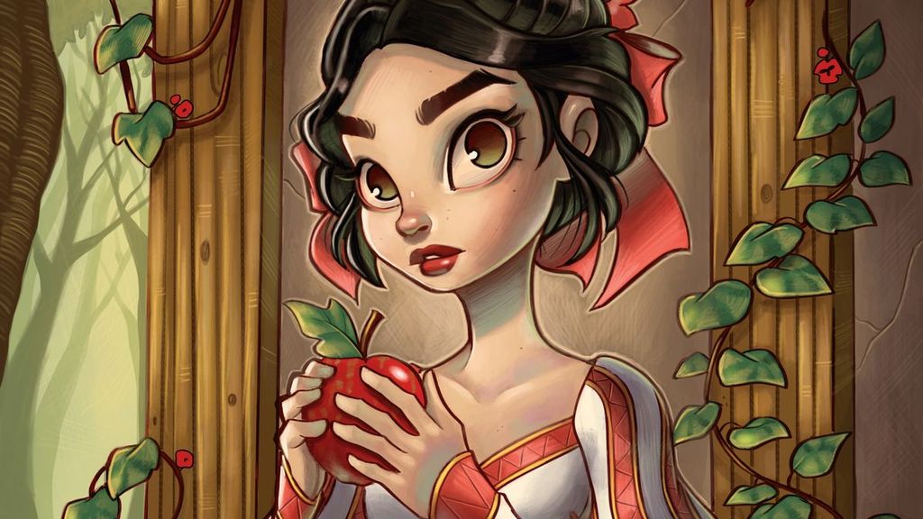 Cómo usar Procreate para pintar una escena clásica de Blancanieves y la manzana envenenada
